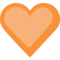 Orange Heart emoji on Facebook